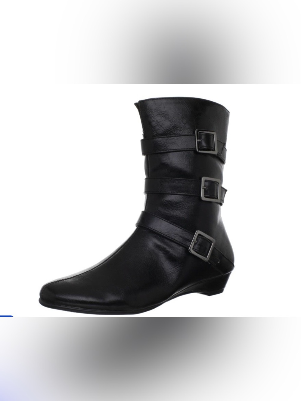 Aerosoles “Sot N Pepper” Winter Mid-Calf Edgy Black Zip Up Boots Womens 8 1/2M